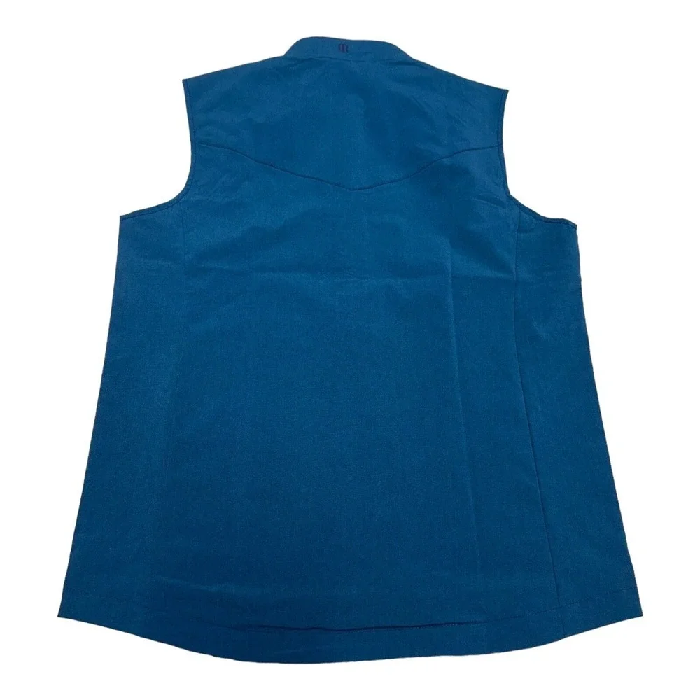 NWT Mens Holderness & Bourne The Conrad Vest Dry Luxe Performance Teal Blue Sz S
